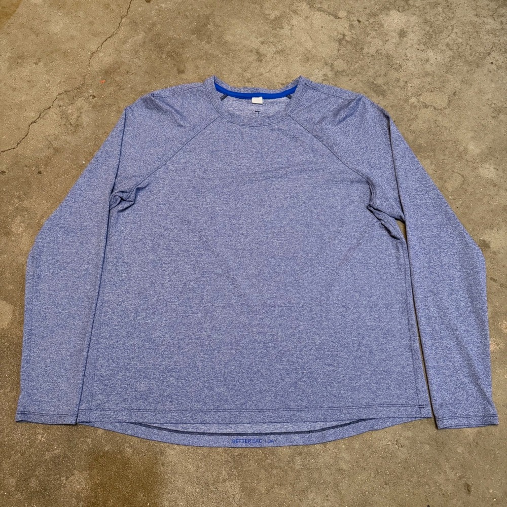 Lululemon Metal Vent Tech Shirt Mens L Blue Long Sleeve Better Each Day Active